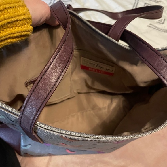 Relic Bird Print Shoulder Purse Bag purple and gray‎ novelty hipster - Picture 4 of 8